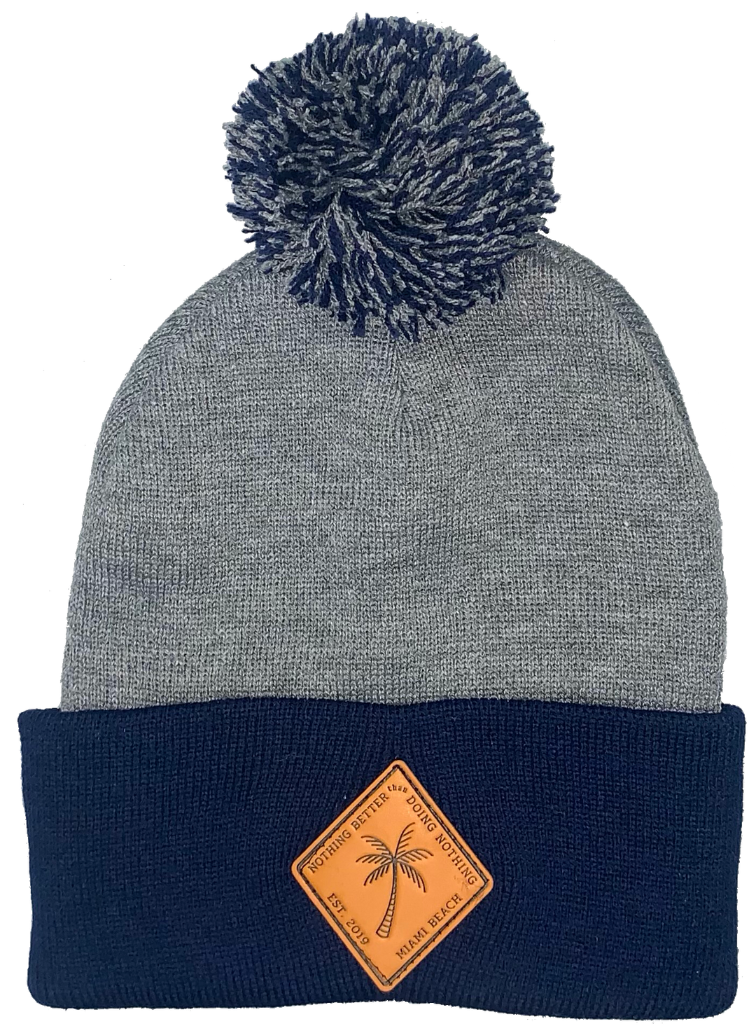 Palm Tree Pom Beanie